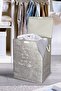 Felt dirty laundry basket with lid - multi-purpose storage box mega bag 55 x 41 x 30 cm gray