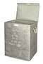 Felt dirty laundry basket with lid - multi-purpose storage box mega bag 55 x 41 x 30 cm gray - 2