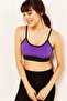 Women's Lilac Cross Thin Rope Strap Sports Bra - 4
