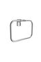Chrome Lux 4-Piece Bathroom Set, Robe Holder, Round Towel Holder, Toothbrush Holder, Soap Dish - 4