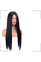 Black Rivetless Straight Wig - 2