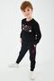 1169v1 Licensed Black Boy's Tracksuit Set