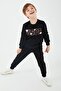1169v1 Licensed Black Boy's Tracksuit Set - 2