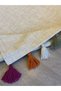 Moroccan 9003 Beige Colored Tasseled Bohomian and Modern Kilim - 3