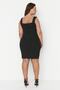Black Strap Body Hugging Slim Summer Knitwear Dress Tbbaw23Ah00024 - 5