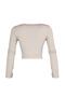 Taş Crop Pencere/Cut Out ve Baş Parmak Delik Detaylı Örme Spor Üst/Bluz TWOAW22BZ0481 - 8
