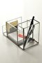 20x11x10cm Black Anthracite Geometric Glass Pen Holder Organizer Office Decoration Makeup Brush Organizer - 2