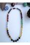 Natural Stone Male Student Success Necklace-Amber-Hematite-Amethyst-Aventurine-Citrine-Onyx-Red Eye-Agate - 2