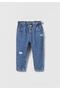 New Season Ripped Paperbag Jean Trousers