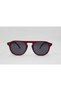 Unisex Smoked Glass Glasses Oval Claret Red Frame 2021 07 46-20-140 - 2