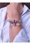 Model Charm Bracelet Purple Oyster and Shell Steel Women's Bracelet - 3