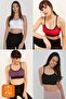 Women's Black 4-Piece Sports Bustier