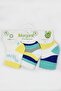 Biorganic Hi Bear Unisex Baby 3-Piece Socks 68401 Green - 2