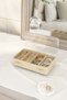 Makeup Organizer And Cosmetic Storage Box Organizer Set of 2 Cream - 3