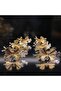Butterfly Set of 6 Gold&Silver Napkin Rings 8x4x5.5 Cm Two Butterfly Gold&Silver Tableware Rings - 3
