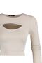 Taş Crop Pencere/Cut Out ve Baş Parmak Delik Detaylı Örme Spor Üst/Bluz TWOAW22BZ0481 - 7