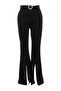 Plus Size Trousers with Flare Cut Black Belt - Tbbaw23Ar00001 - 8