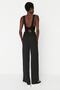 Black Wide Leg Elastic Waist Woven Trousers TWOSS22PL00024 - 7