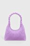 Women's Lilac Knitted Handle Baguette Bag 215 - 3