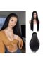 Black Rivetless Straight Wig