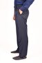 Men's Classic Relaxed Cut Navy Blue Fabric Trousers - 4
