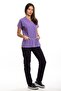 Lilac Top Black Bottom Surgical Doctor Nurse Uniform Scrubs Suit