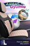 Car Seat Cover Full Set 3D Textured Fabric Beige - Carbon - 3