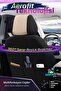 Car Seat Cover Full Set 3D Textured Fabric Beige - Carbon - 4
