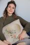 43x43cm Beige Decorative Double Sided Thai Feather Upholstery Premium Fabric Heart Pillow Case Krl561 - 4