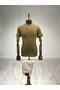 Polo Neck Regular Fit Khaki T-shirt