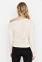 Stone Asymmetrical Collar Flowy Stretchy Knitted Blouse TWOAW21BZ1383 - 5