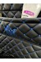 Car Seat Back Organizer / Protector / Organizer + 5 Years Warranty - Blue Stitched Black Quilted - 4
