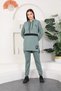 Mint Green Color Women's Hooded Sweatshirt - Jogger Sports Suit Tracksuit