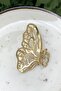 Butterfly Shaped Metal Latch Buckle Gold - 2
