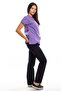 Lilac Top Black Bottom Surgical Doctor Nurse Uniform Scrubs Suit - 3