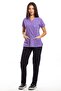 Lilac Top Black Bottom Surgical Doctor Nurse Uniform Scrubs Suit - 4