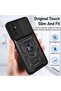 Galaxy M23 Case Camera Protected Sliding Ring Armor Military - 5