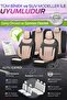 Car Seat Cover Full Set 3D Textured Fabric Beige - Carbon - 8