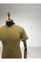 Polo Neck Regular Fit Khaki T-shirt - 2