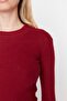 Claret Red Fitted Mini Stand Collar Ribbed Flexible Knitted Pencil Dress TWOAW21EL2244 - 4