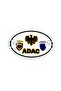 Oval Adac Glass Ornament for Label Makers, Plexiglass with Suction Cup Emblem (552068055)