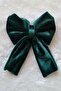 Bow Appearance Green Velvet Fabric Automatic Hair Clip 6000