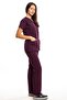 Surgical Doctor and Nurse Scrubs Set in Plum - 2