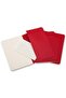 Xlarge Cahier Red Soft Cover Striped 3-Piece Notebook 120 Pages - 3
