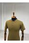Polo Neck Regular Fit Khaki T-shirt - 3