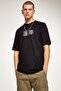 Azurco Oversized Lotus Japan Printed Black Tshirt - 2