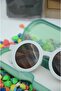 Round Powder Gray Color Trend Children's Sunglasses - 3