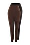 Black-Brown 2-Pack High-Waist Knitted Plus Size Leggings TBBSS22TA0057 - 2