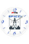 ساعة حائط زجاجية حقيقية من Spacex Space NASA Rocket Silent