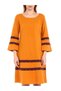 Plain Flannel Original Garnished and Pocket Winter Dress - 3